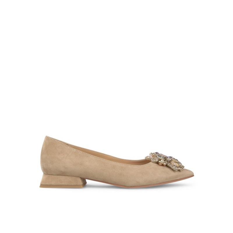 Ballerine Alma En Pena Sharp Point Kaki Femme | OKE-24151891